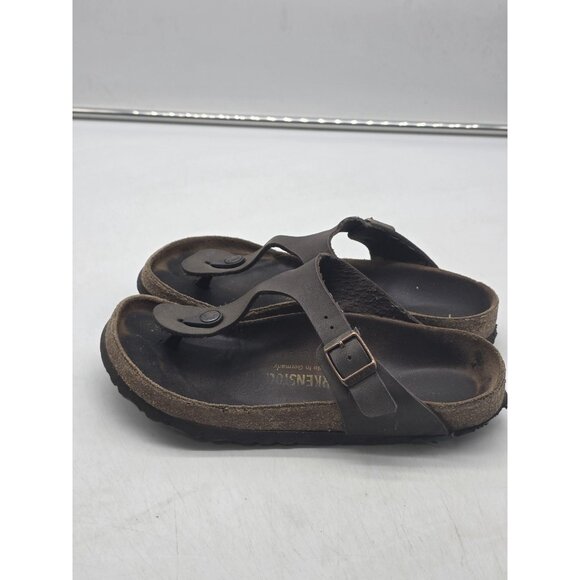 Birkenstock Gizeh Sandals Womens Size 7 EU 38 Brown Thong Cork Footbed Germany - Picture 8 of 16